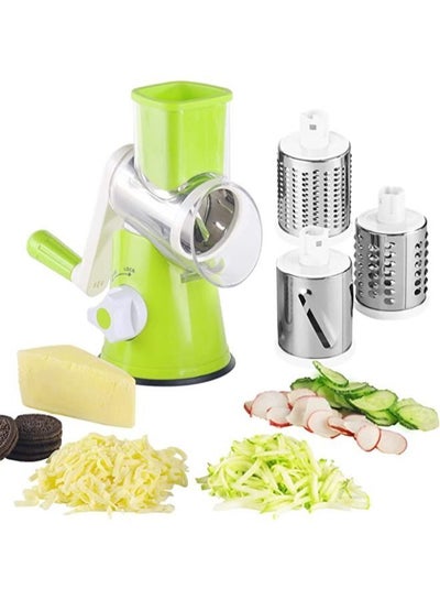 3-in-1 Stainless Steel Manual Drum Slicer Rotary Graters for Kitchen