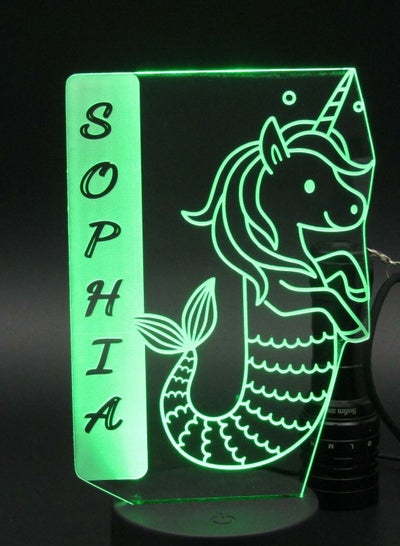 Unicorn personalized 3D night light. Kids Bedroom Decor 16 colors with remote，contace althiqahkey after order