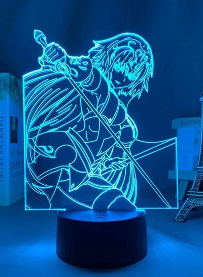 Multicolour 3D LED Night Light Illusion Lamp Usb Anime Fate Gr Order Jeanne Alter Bedroom Decor Birthady Present Manga 16 colors Remote Control