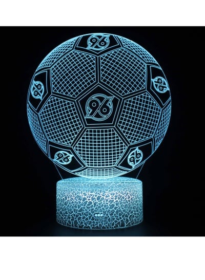 Five Major League Football Team 3D LED Multicolor Night Light Touch 7/16 Color Remote Control Illusion Light Visual Table Lamp Gift Light Team Hannover 96