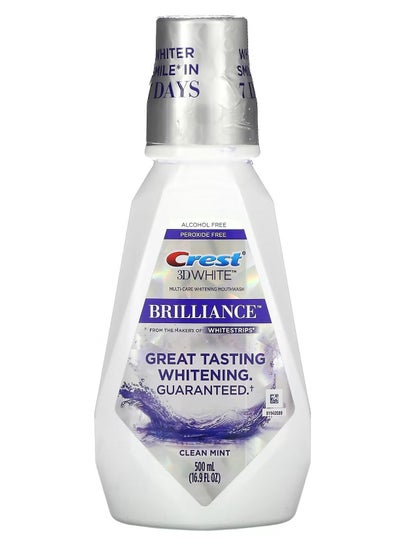 Crest 3D White Brilliance Clean Mint Whitening Mouthwash 16.9 fl oz