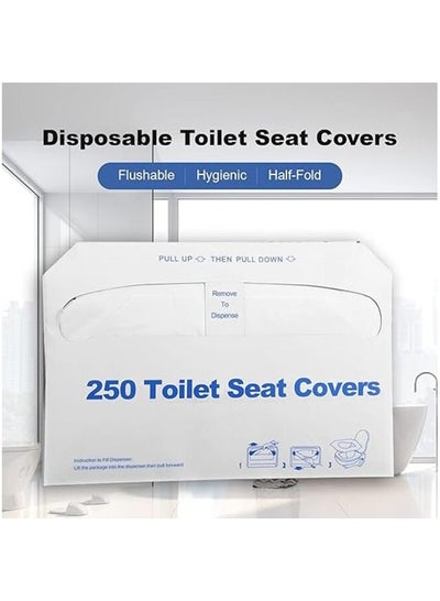 Disposable & Flushable Toilet Seat Covers (Pack of 250)