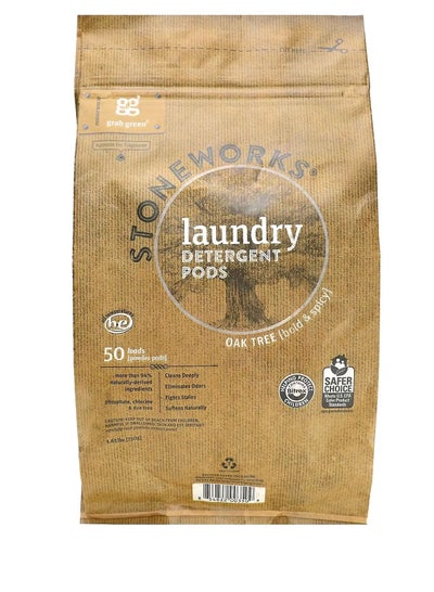 Stoneworks Laundry Detergent Pods Oak Tree 50 Loads 1.65 lbs 750 g