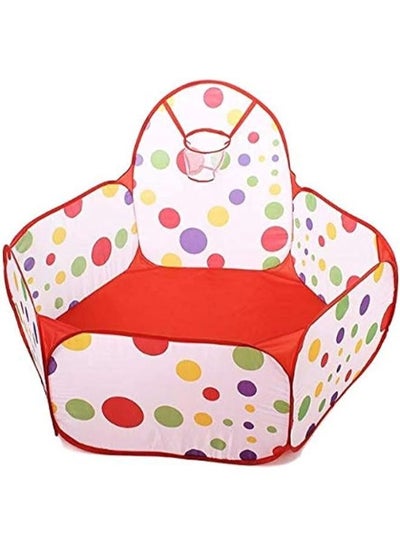 Portable Foldable Kid's Safe Polka Dot Hexagon Ball Pool Indoor Play Tent
