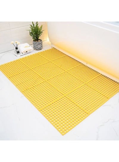 12 Pieces PVC Non-slip Shower Mat Bathroom Square for Kitchen and Toilet