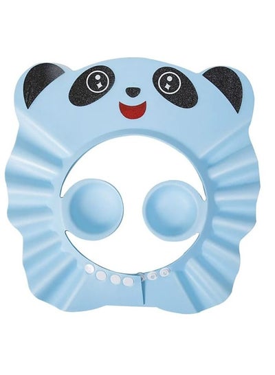 Adjustable Baby Bath Visor Infant Bathing Protection Cap Safe Shampoo Shower Hat with Ear Protection in Panda Theme