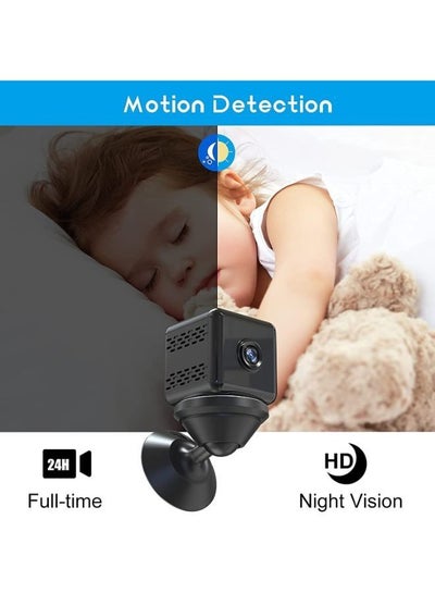 Wireless Mini WiFi Security Camera, Small Camera HD 1080P with App, Nanny Cam with Live Video and Video Recorder, Mini Camera with Motion Detection Night Vision for Home and Office Surveillance.