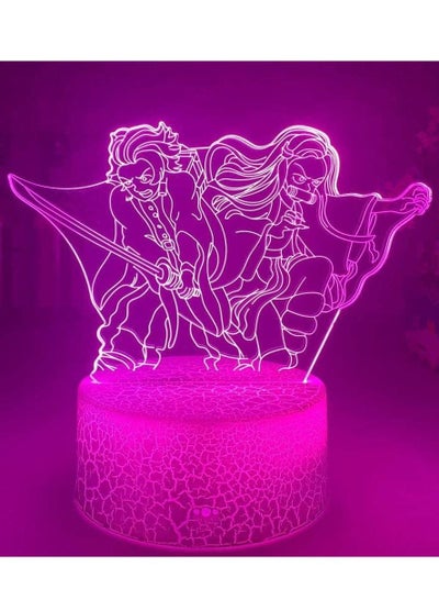 3D Night Light Illusion Led Lamps Decor lamp for Kids Anime Kimetsu No Yaiba Giyu Tomioka Light for Bedroom Decor Child Kids Birthday Gift Manga amp Demon Slayer