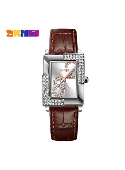 Skmei 9289 Japan Quartz Movement Watch Women Luxury Rhinestone Time Scale Ladies Wristwatches