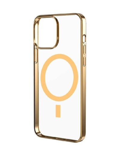 Protective MagSafe Magnetic Transparent Case Cover For iPhone 14 Pro Max - Gold