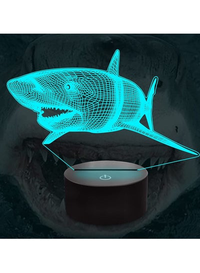 Multicolour 3D Shark Night Light16 Colors Remote Control LED Lamp Room Home Decor Xmas Birthday Gifts for Child Sea World Animal Lover