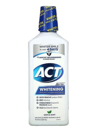 Whitening Anticavity Fluoride Mouthwash Gentle Mint 16.9 fl oz 500 ml