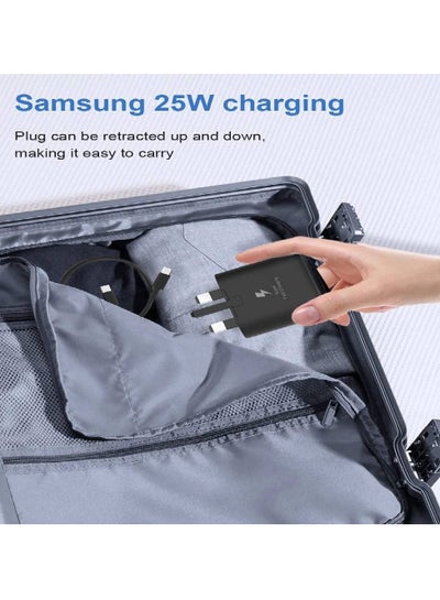 25W USB C Charger Replacement for compatible Samsung Galaxy S23/S23 Ultra/S22/S22+/S21/S21 FE/A73/A23/A33/A53/Z Flip 4/Z Fold 4, Type C PD3.0 & PPS Super Fast Charger Plug with 1m Charging Cable