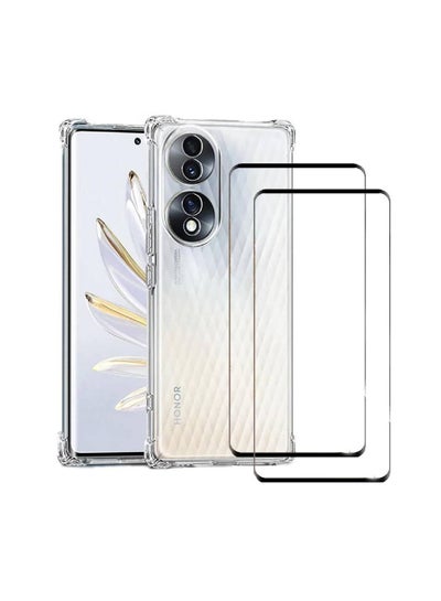 (2 pack) Honor 90 Clear Cover Case with 2pcs Screen Protector