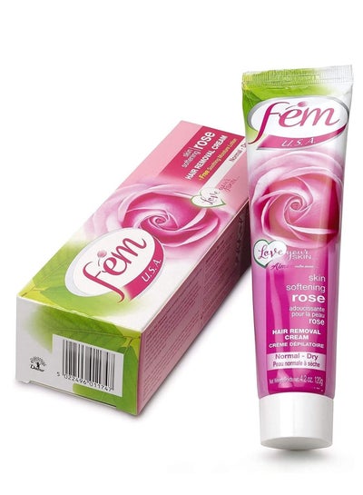 Fem hair removal cream with rose scent weighing 120g
