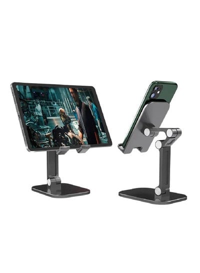 Phone Stand Adjustable Mobile Phone Holder Desktop Tablet Mount Compatible with iPhone 12/12 Pro Max 11 Pro Max XS XR, iPad Pro, Galaxy S20 Ultra S10 Plus S9 Note 10 Note 9,