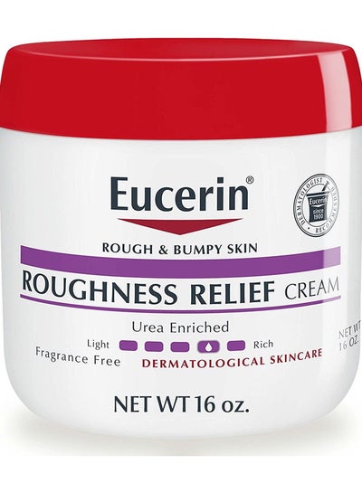 Eucerin Roughness Relief Cream Fragrance Free Body Cream for Dry Skin 16 Oz Jar