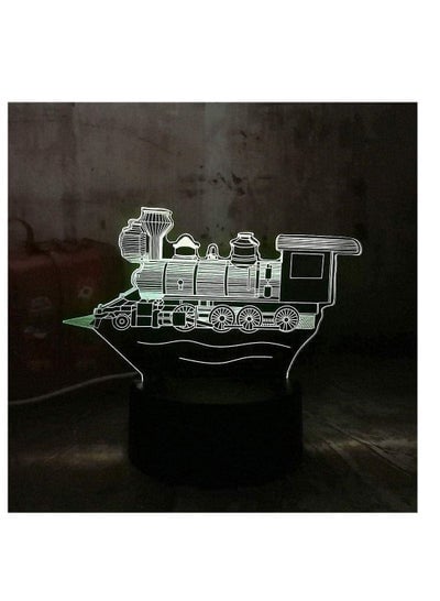 3D Illusion Lamp LED Night Light Vintage Locomotive Remote Table Lamp USB Touch Bedroom Party Decor Best Birthday New Year Gifts For Kids