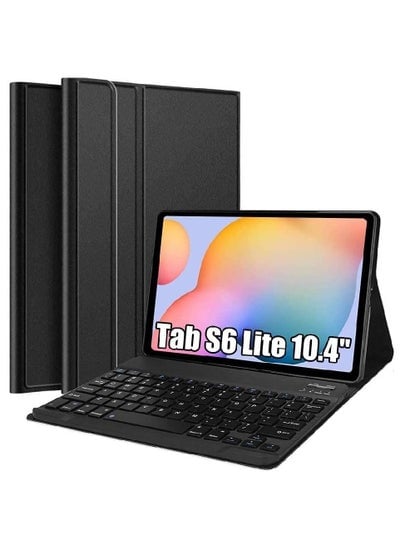 Keyboard Case for Samsung Galaxy Tab S6 Lite 10.4 inch Wireless Bluetooth Keyboard with PU Leather Case Magnetic Detachable Smart Keyboard with Stand Cover for Galaxy Tab S6 Lite SM-P610 P615