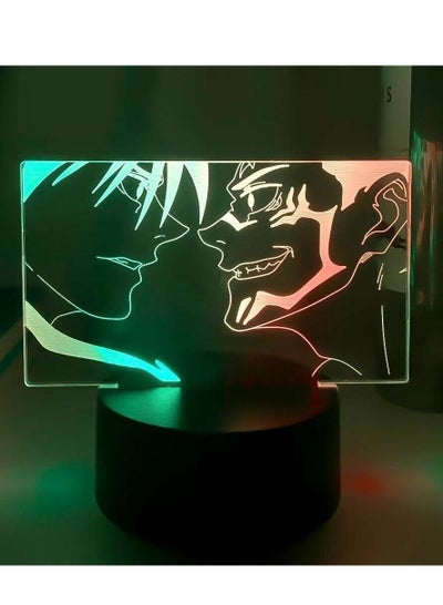 Acrylic LED Multicolor Night Light Jujutsu Kaisen Manga USB Two Tone 3D Lamp Kid Room Decor