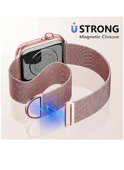 Replacement Magnetic Clasp Metal Strap For Apple Watch Ultra Band 49mm For iWatch Series 8/7/6/5/4/3/2/1/SE/Ultra, 49mm 42mm 44mm 45mm