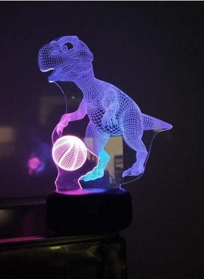 Dinosaur Basketball Model LED 3D Night Lights USB Desk Table Lamp Boy's Bedroom Decoration Mood Lamp