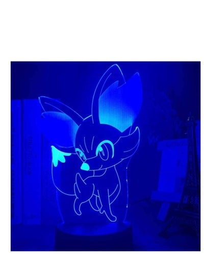 3D Illusion Lamp Led Night Light Game Go Fennekin for Kid s Bedroom Decoration Colorful Monsters Fennekin Children s Sleep Lamp Children Room Decoration