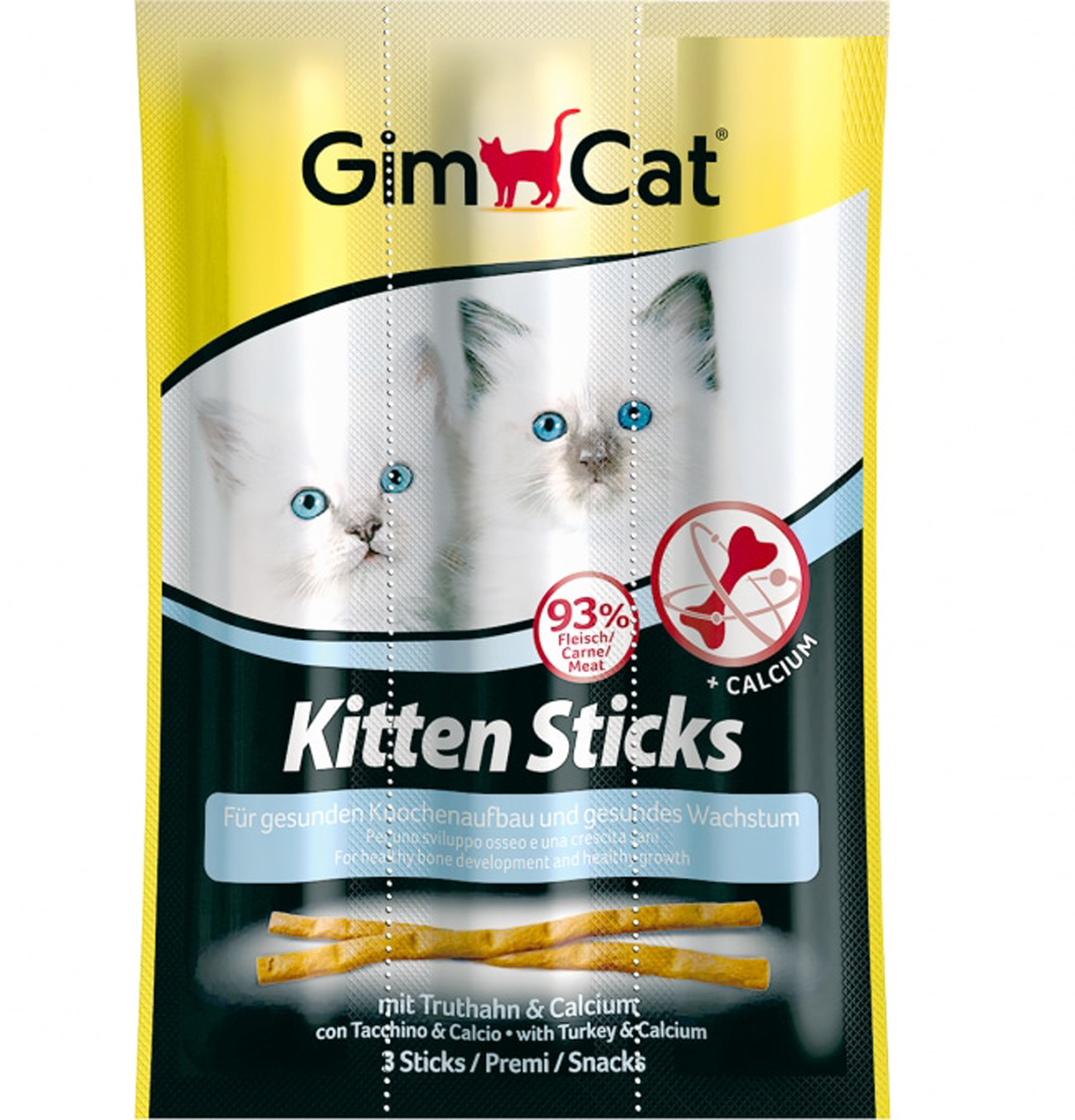 Gimcat Kitten Stick Turkey & Calcium 3X3G