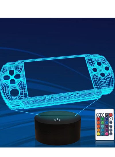 3D Illusion Lamp Handheld Game Console Night Light with Remote Control 16 Color Change Lamps Kids Gamer Room Decor Plug in Cool Festival Birthday Gifts for Boys Men Child Gameped