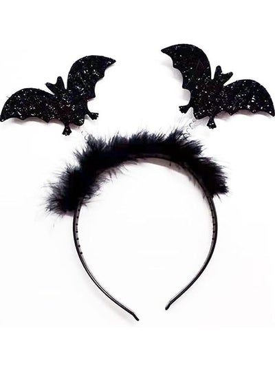 Brain Giggles Hair Accessories Headbands Scary Headpiece for Themed Parties Cosplay Event - Black Bat Headband