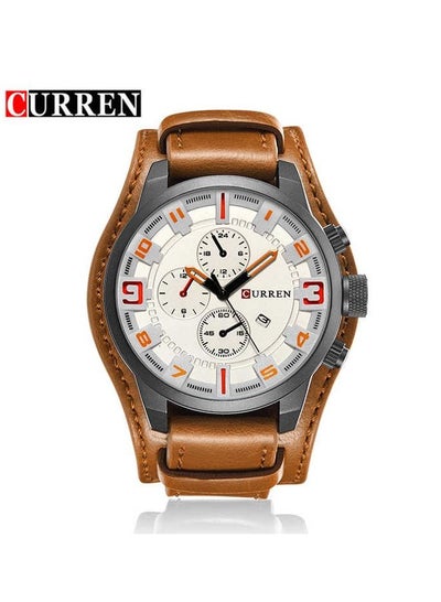 CURREN 8225 Watch Men Quartz Watch Mens Top Brand Leather Sports Wristwatch