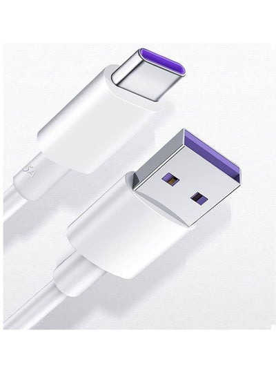 usb tpye c cable,Fast Charger Type c 1.8m,Compatible for Oppo/Huawei/Mi/Readmi/Vivo/Samsung/Realme (White, 1.8M)