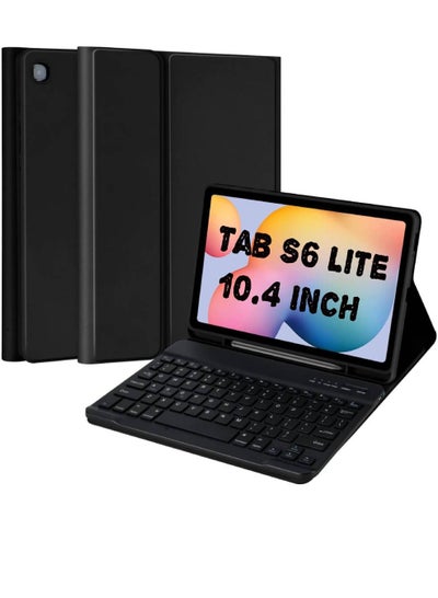 Keyboard Case For Samsung Galaxy Tab S6 Lite 10.4 2022/2020 Cover Case With Detachable Keyboard Black