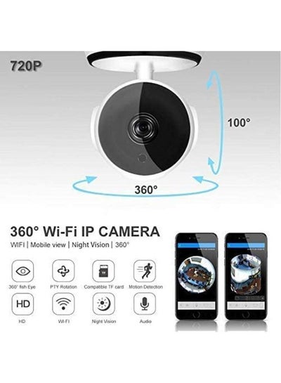 Wireless Network IP Camera 720P Video Recording Motion Detect with Two-Way Audio and Night Vision