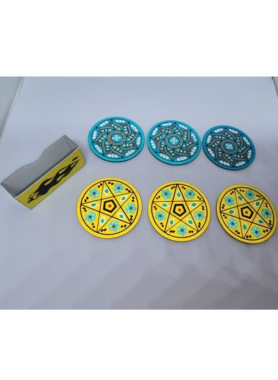 Tea & Drink Acrylic Coasters Hand Cut and hand Made Color Crafted by Pakistan Artist in eye catching colors Multicolor