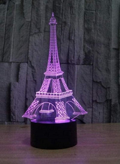 3D Illusion Lamp Led Night Light Visual Eiffel Tower Seven Color Changing Bedroom