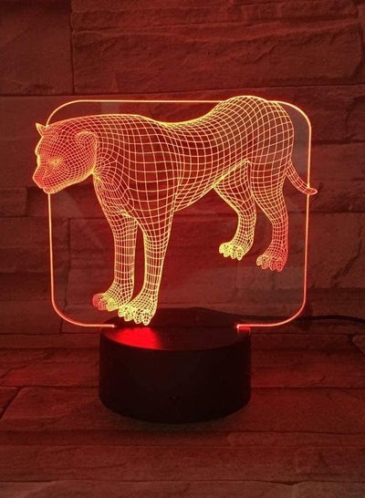 3D Illusion Lamp Transparent Acrylic LED Multicolor Night Light Stand Leopard Desk Lamp Colorable Decor Craft n Gifts