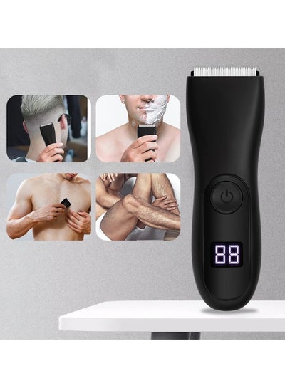 Waterproof Hair Shaver Professional pritech Hair Clippers lcd display Cordless Electric Mini Men Pubic Body Hair Trimmer
