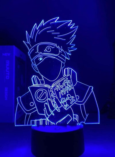 3D Night Light,Anime Lamp, Merchandise Led Light 16 Colors Change with Remote Control for Kid Bedroom decor Boys Girls Birthday Gifts Kakashi Read