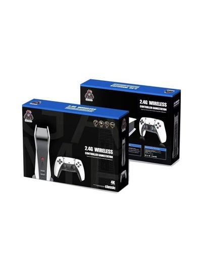 M5-PS5 Game Console Video Gamebox 2.4G Wireless Controller Gamestation 4K Classic White & Black