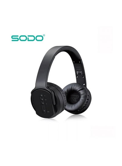 SODO MH2 Bluetooth Speaker Bluetooth Headphones 2 in 1 headset with Bluetooth Red/Black