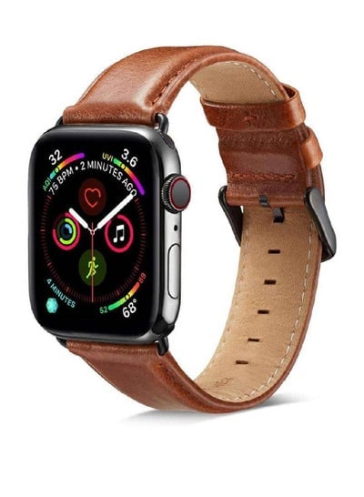Replacement Leather Strap For Apple Watch Series 8 | Ultra Watch 49mm Brown