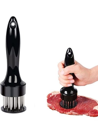 Stainless Steel Needle Ultra Sharp 21 Blades Tenderizer Tool with Cleaning Brush Kitchen Gadgets for Tenderizing Beef Chicken Steak Veal Poultry Cooking