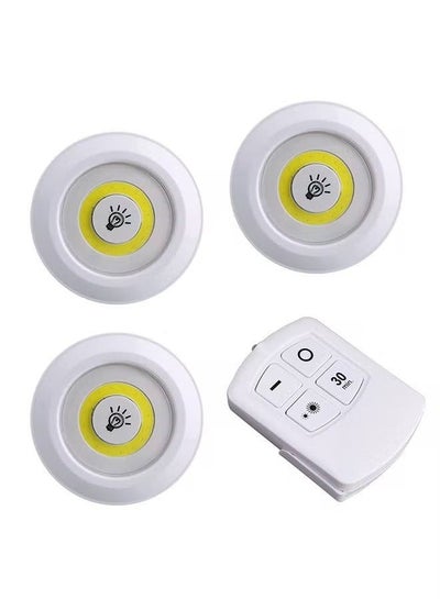 3PCS Under Cabinet Light Wireless Smart LED Night Lamp Battery Power Remote Control Lamp for Kitchen Wardrobe Cupboard Stair Corridor Flush Mount Ceiling Lamp Flush Mount Ceiling Lamp