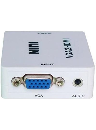 GA to HDMI Mini HD 1080P 3.5mm Audio VGA to HDMI HD HDTV Video Converter Box Adapter VGA2HDMI for PC Laptop Dispaly Projector