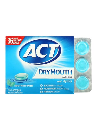 Act Dry Mouth Lozenges with Xylitol Soothing Mint 36 Lozenges