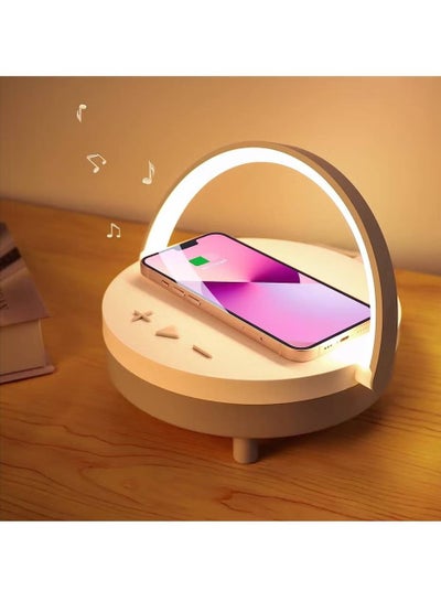 Wireless Charger Bluetooth Control Music Bedside Lamp Dimmable 4 In 1 Touch Light