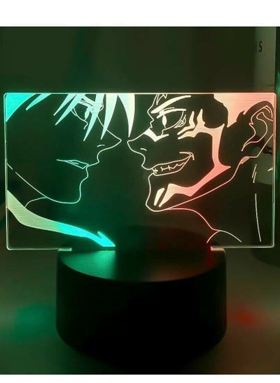 Acrylic Led Night Light Jujutsu Kaisen Manga USB Two Tone 3D Lamp Kid Room Decor