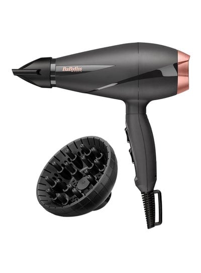 Paris Hair Dryer, Salon-grade Motor With 2100w & Ionic Frizz-control, 6mm Ultra-slim Concentrator Nozzle With Lockable Cold Shot, Italian-made For Lasting Performance, 6709DSDE Black