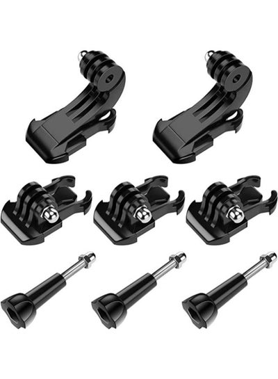 8-in-1 Accessory Kit compatible with Hero 3 3+ 4 5 6 7 8 9 10 DJI Action Includes Buckle Clip Basic Mount Vertical Surface Quick Mounting J-Hook Buckle Mount Long Thumb Screw